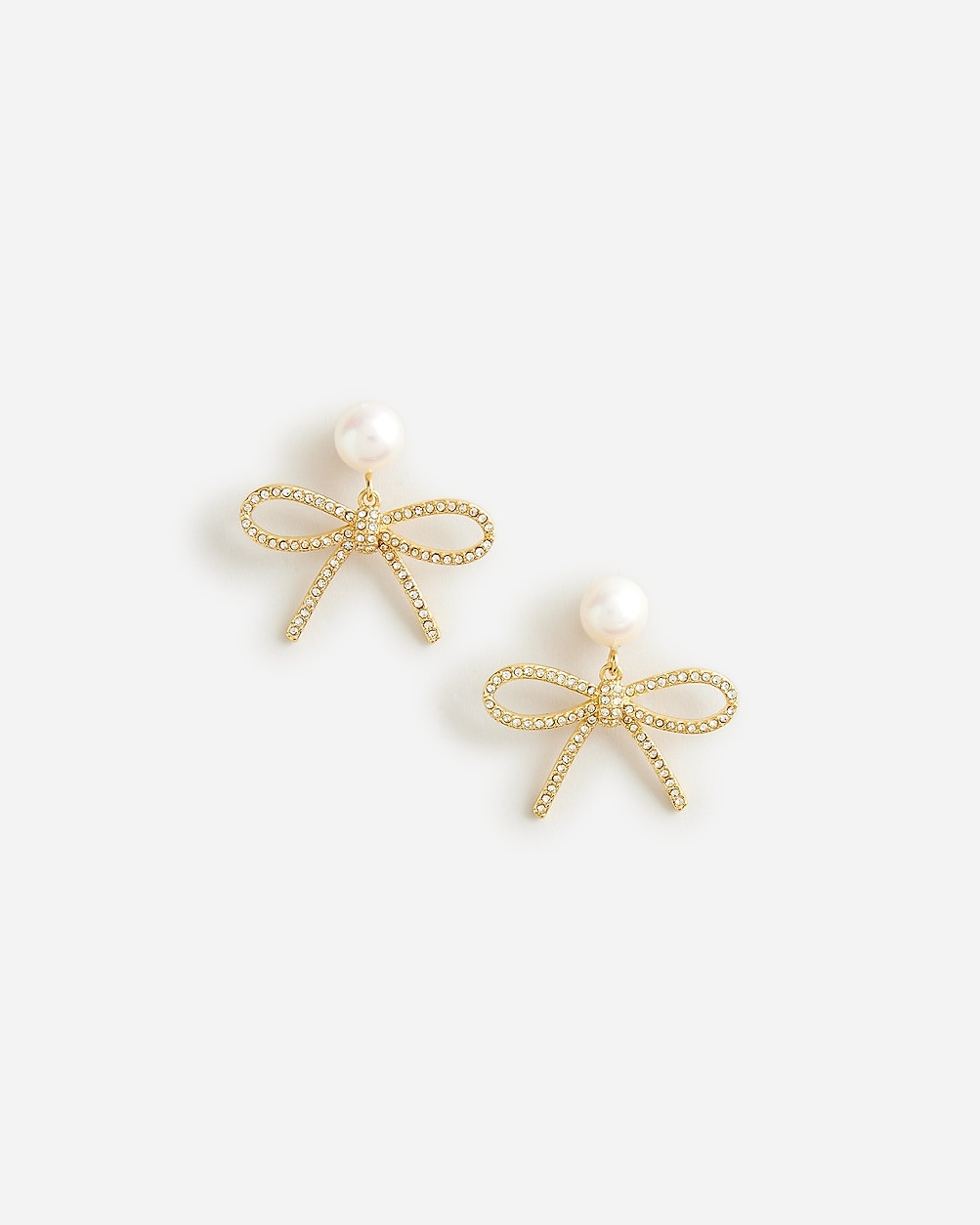 Freshwater pearl bow earrings | J. Crew US