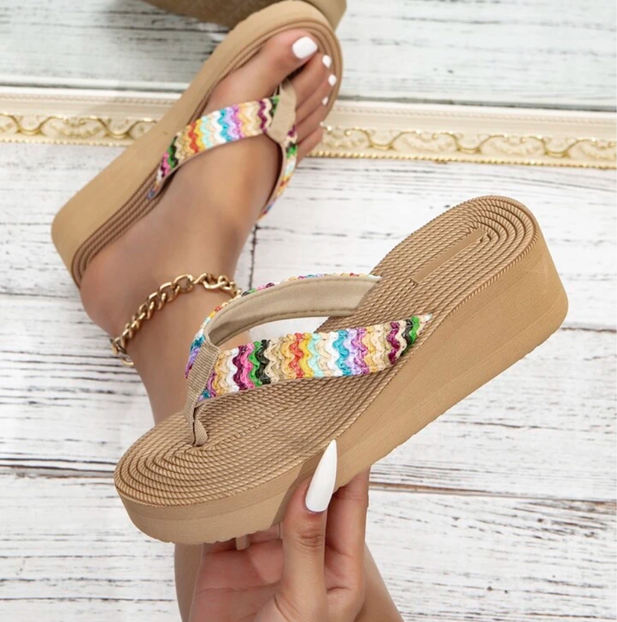 Cute wedge flip flops for vacation @shein
#flipflops

#LTKshoecrush
