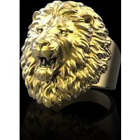 18K Yellow Gold Plated Lion Ring, Angry Roaring Head Mens Lover Gift, Jewelry, Gift For Him Her | Etsy (US)