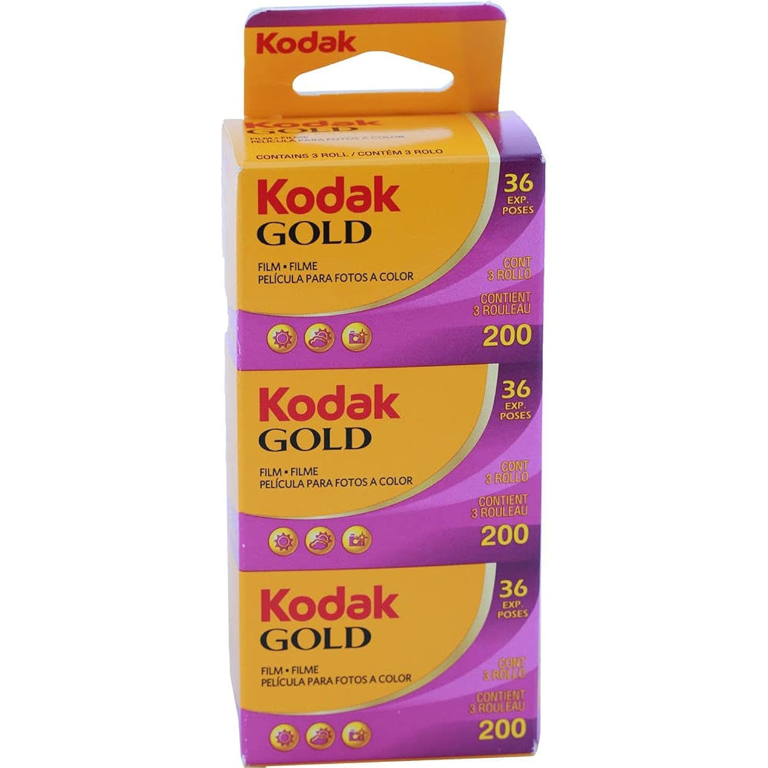 KODAK GOLD 200 Film / 3 pack / GB135-36-Vertical packaging | Amazon (US)