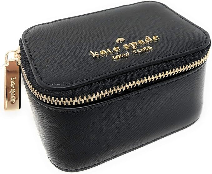 Kate Spade New York Jewelry Holder Travel Box Black Saffiano Leather | Amazon (US)