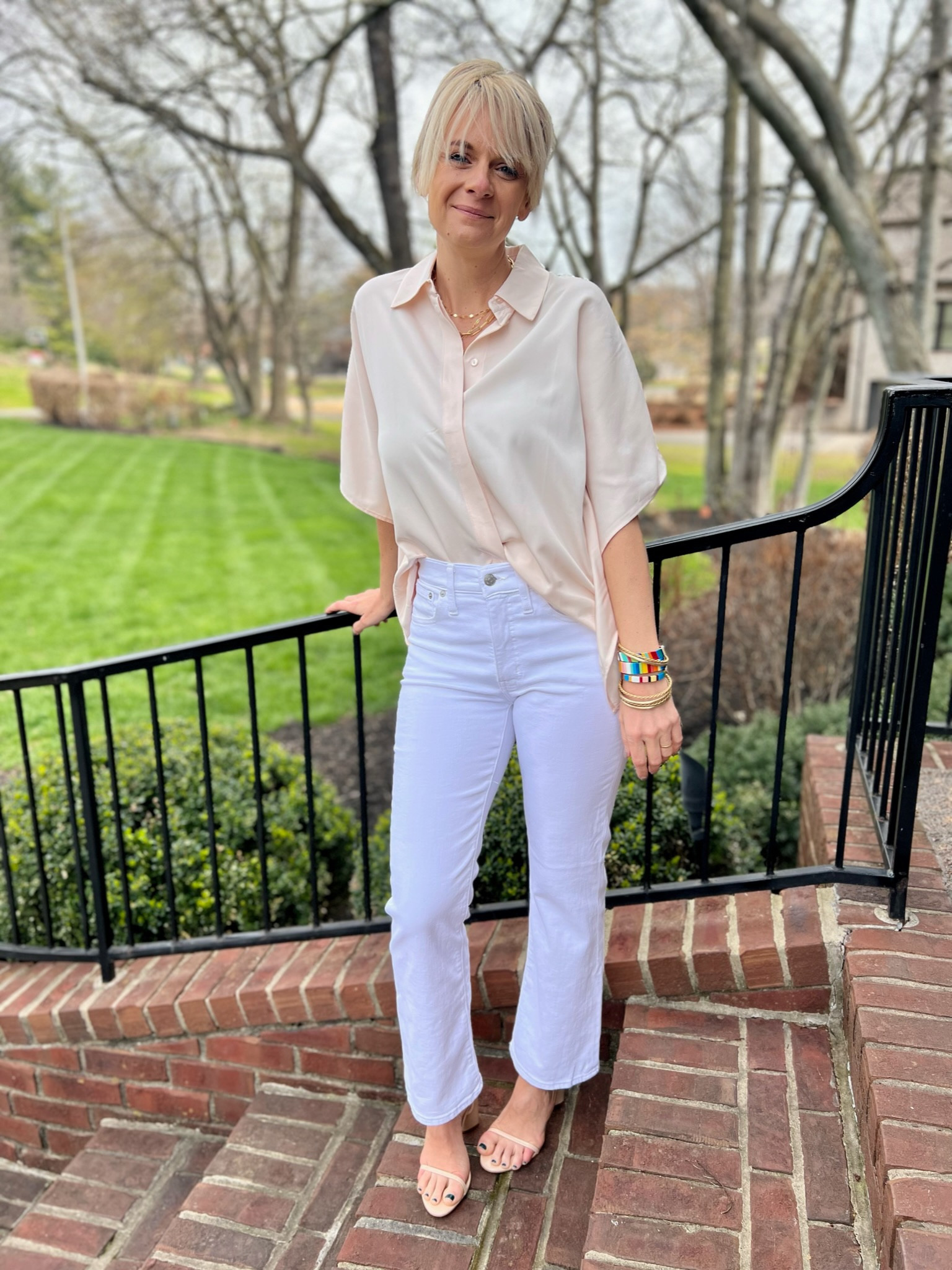 Katie has styled the shirt from a gorgeous pants set from
Mango with white jeans and some dressy slide sandals. Dreamy 🤍🤍

#LTKSeasonal #LTKFind #LTKstyletip