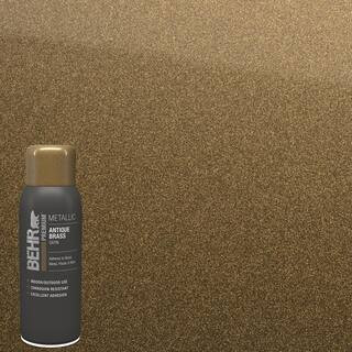BEHR PREMIUM 11 oz. #SP-215 Antique Brass Metallic Satin Interior/Exterior Spray Paint Aerosol B0... | The Home Depot
