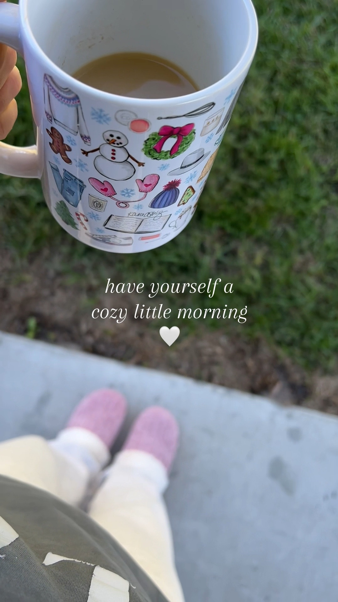 A cozy little morning 🤍 warm cup of tea,  a walk in the woods, diy crafts making gingerbread cookie clay ornaments, sitting by the fireplace. These cozy pink fur knit slippers are only $11 on amazon! 

#LTKSeasonal #LTKHome #LTKGiftGuide