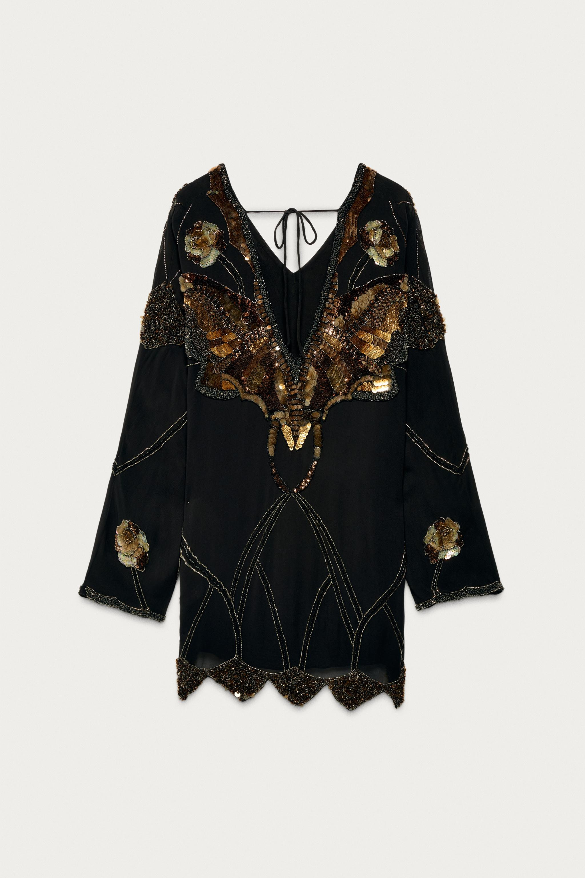 EMBROIDERED SEQUIN DRESS MARISA BERENSON X ZARA | Zara US