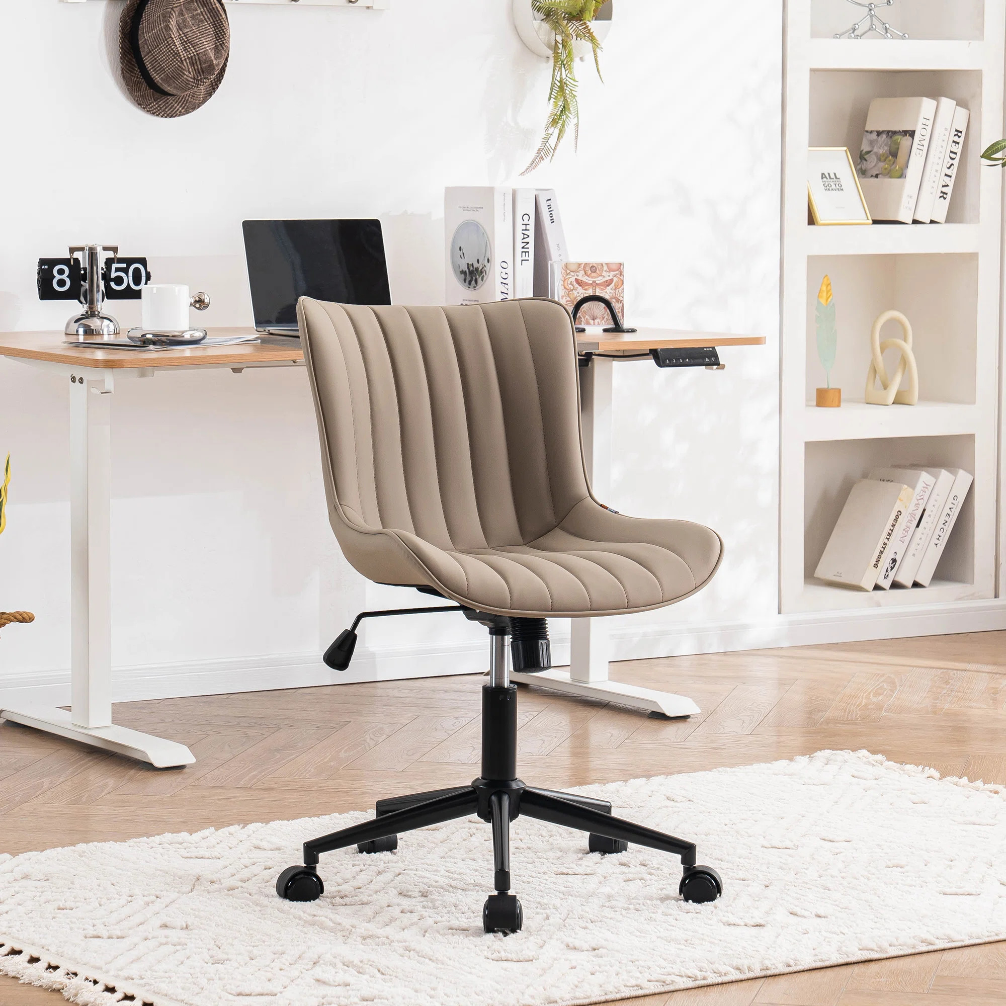 Latitude Run® Brionni Leather Upholstered Office Desk Chair Swivel Task Chair Height Adjust Conf... | Wayfair North America