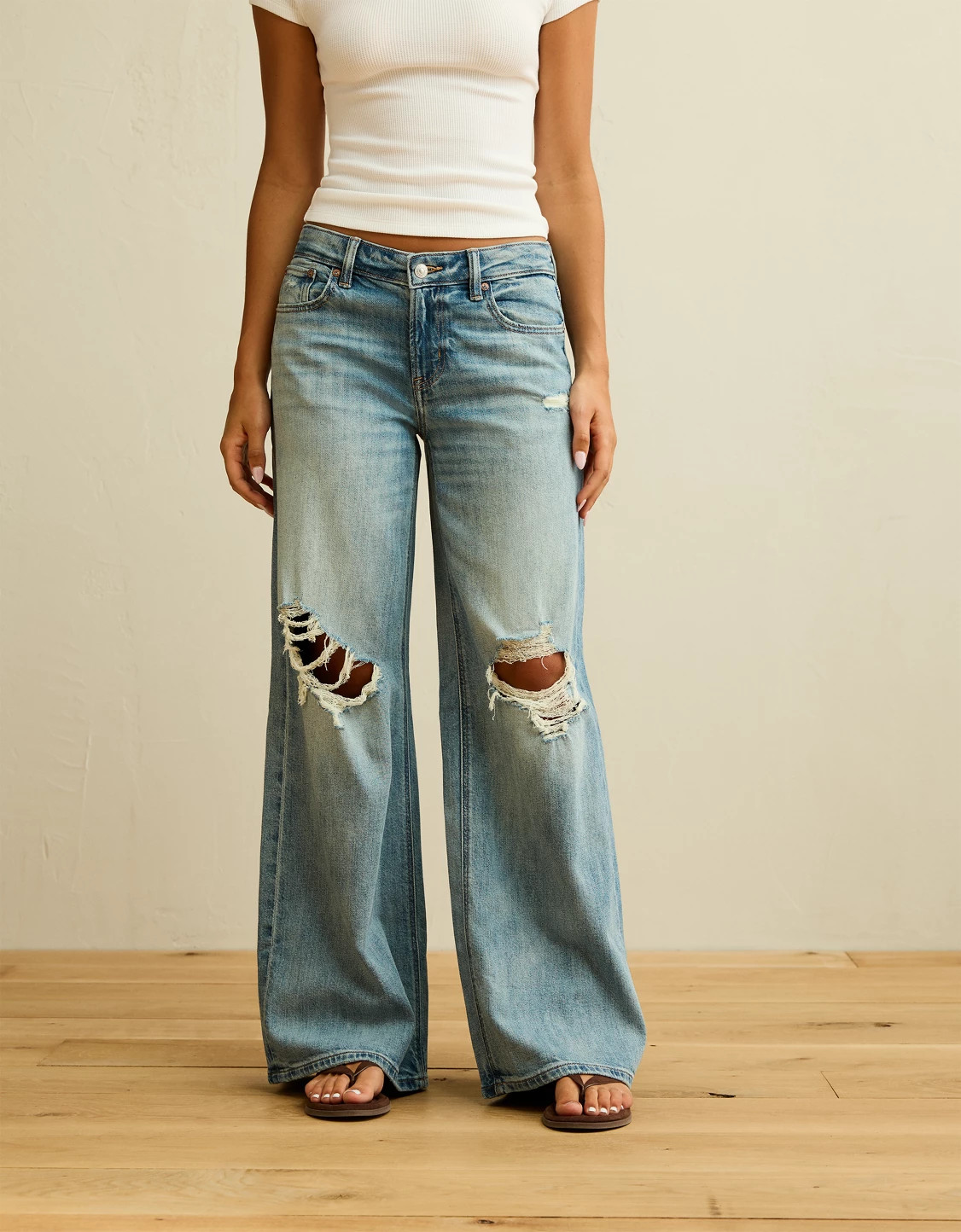 AE Low-Rise Baggy Ultra-Wide Leg Jean | American Eagle Outfitters (US & CA)