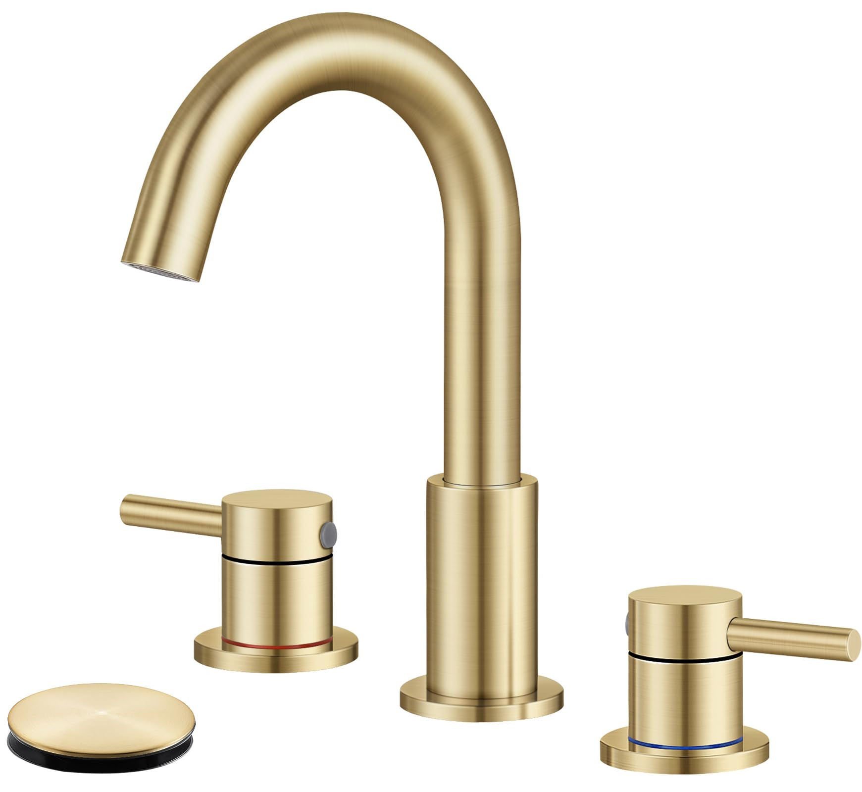 Qomolangma Bathroom Faucets for Sink 3 Hole, 8 inch Widespread Bathroom Faucet, 2-Handle Bathroom... | Amazon (US)