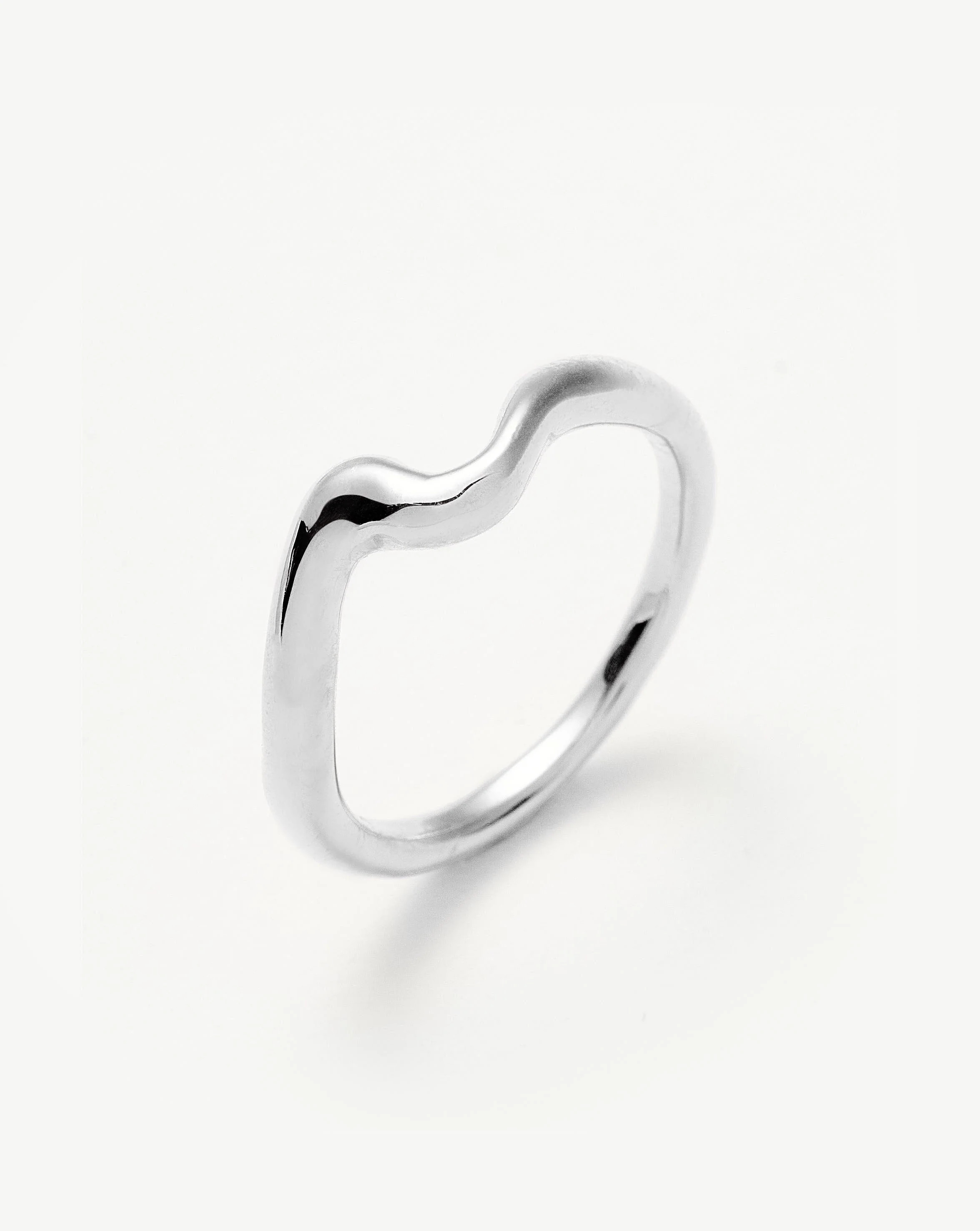 Molten Wave Stacking Ring | Silver | Missoma UK