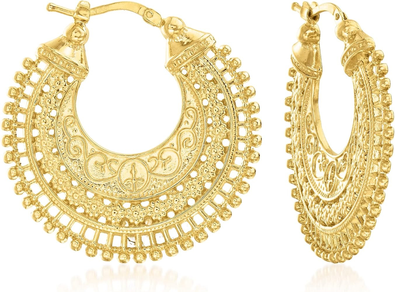 Ross-Simons Italian Embellished Hoop Earrings | Amazon (US)