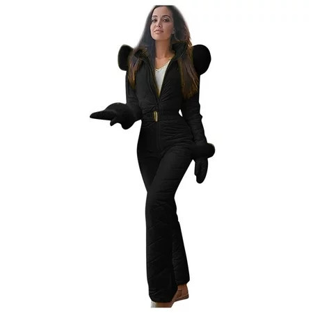 Bescita Women Casual Thick Hot Snowboard Skisuit Outdoor Sports Zipper Ski Suit | Walmart (US)