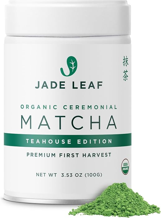 Jade Leaf Matcha Organic Ceremonial Grade Matcha Green Tea Powder - 100% Pure Japanese First Harv... | Amazon (US)