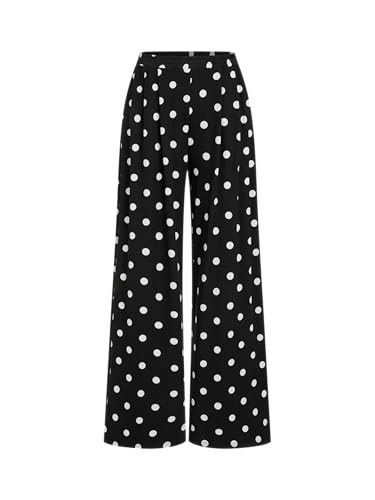 CIDER Palazzo Pants for Women Wide Leg Flowy Pants with Pockets Elastic Mid Waist Summer Beach Va... | Amazon (US)