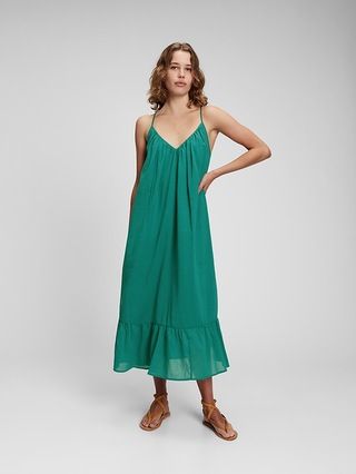 Strappy Ruffle Hem Maxi Dress | Gap (US)