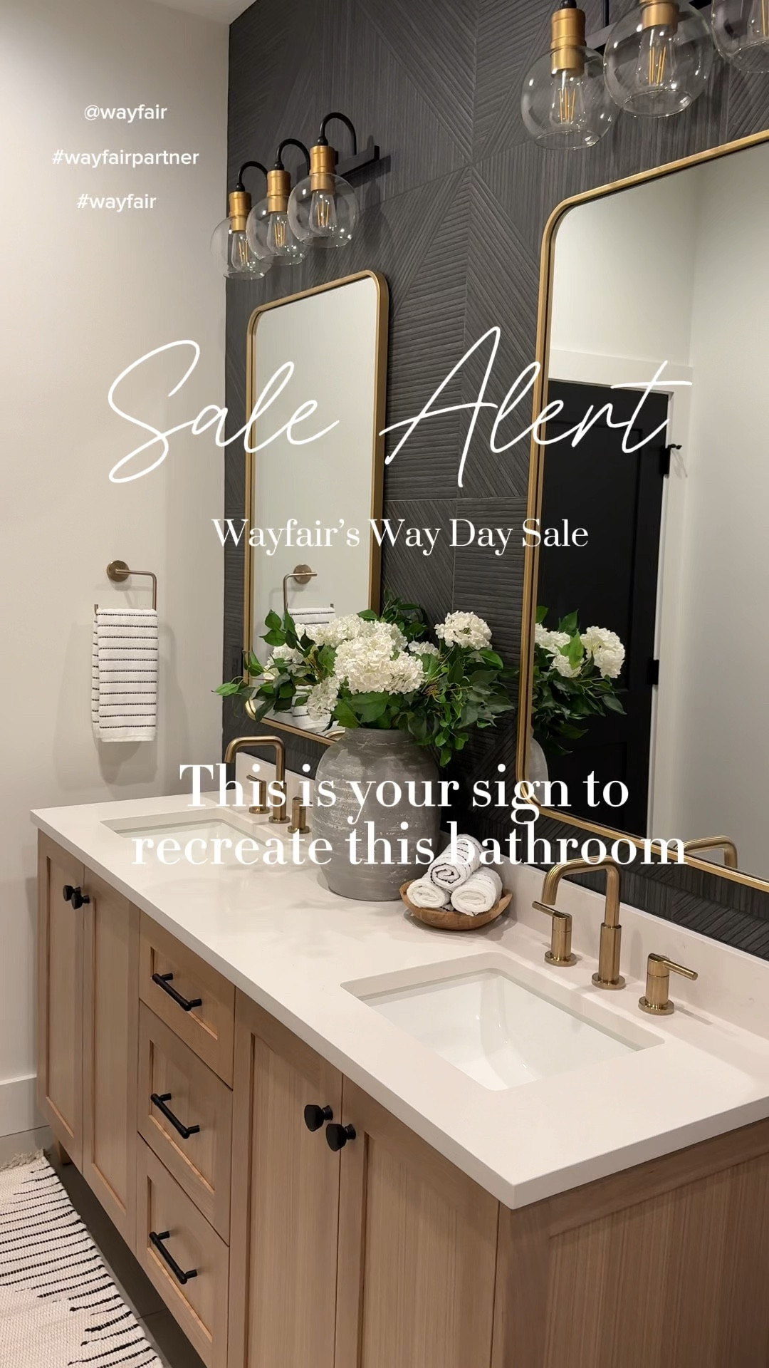 There is no better time to recreate our most popular bathroom design.  That is because @Wayfair’s Way Day Sale is starting on 10/5 until 10/7! Save big on items like bathroom vanities, plumbing fixtures, hardware, lighting, and so much more.

So, get ready for Wayfair’s biggest sale of the year– up to 80% off and free shipping!  Shop Way Day in-store and online. 


Please note: to recreate this bathroom similar or exact products linked.


@shop.ltk @wayfair #wayfairpartner #wayfair #liketkit #wayday
#modernfarmhouse #modernbathroomdesign #interiordesign #woodlooktile #bathroominspiration #homebuildfinds #homedecorfinds #neutralbathroom

#LTKSeasonal #LTKSaleAlert #LTKHome