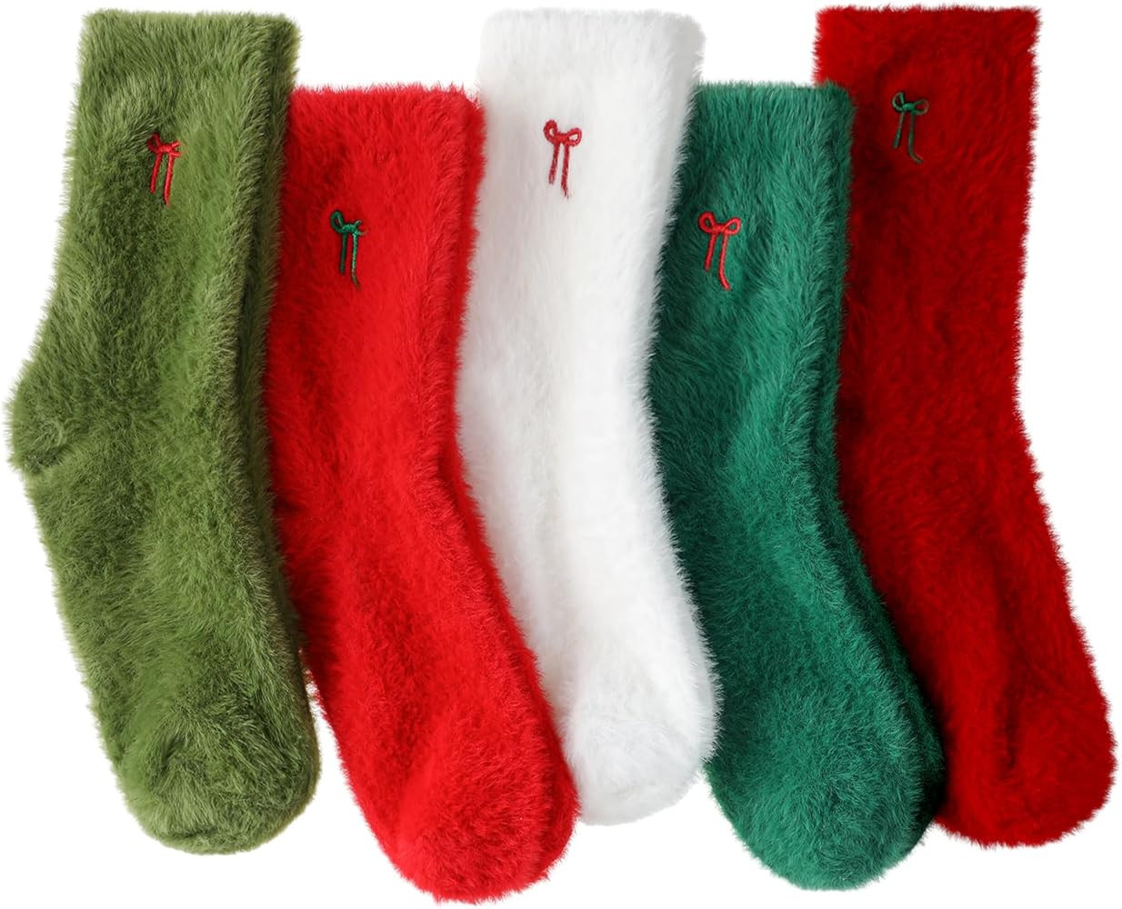 Geyoga 5 Pairs Womens Christmas Fuzzy Socks Cute Winter Soft Slipper Sleeping Coquette Stuff Fluf... | Amazon (US)