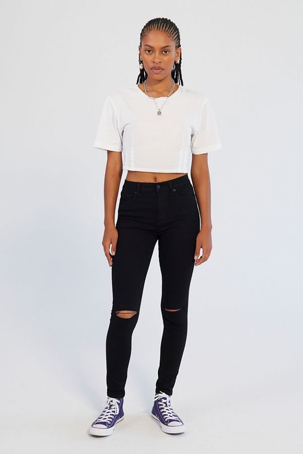 BDG Twig Ripped High-Rise Skinny Jean - Black | Urban Outfitters (US and RoW)