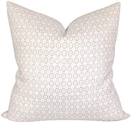 Flowershave357 Designer Pillows Nicole Pillow Cover in Chalk and Tan High End Pillows Throw Pillo... | Amazon (US)