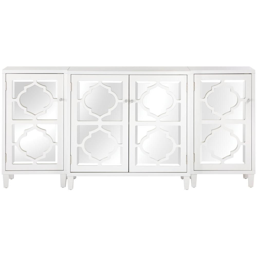Best SellerReflections White Mirrored Console Table Set | The Home Depot
