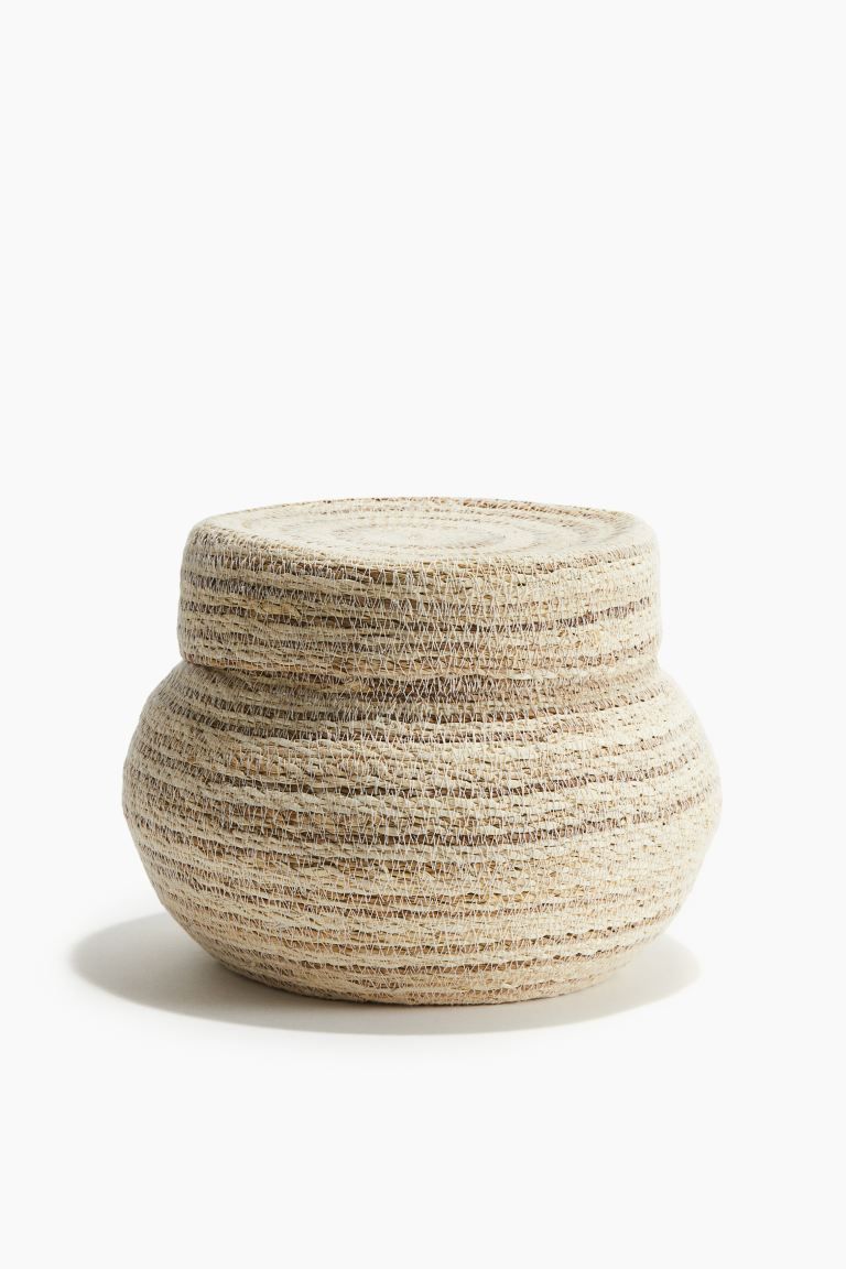 Small Handmade Straw Box - Beige - Home All | H&M US | H&M (US + CA)