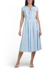 Tie Front Gathered Dress | TJ Maxx