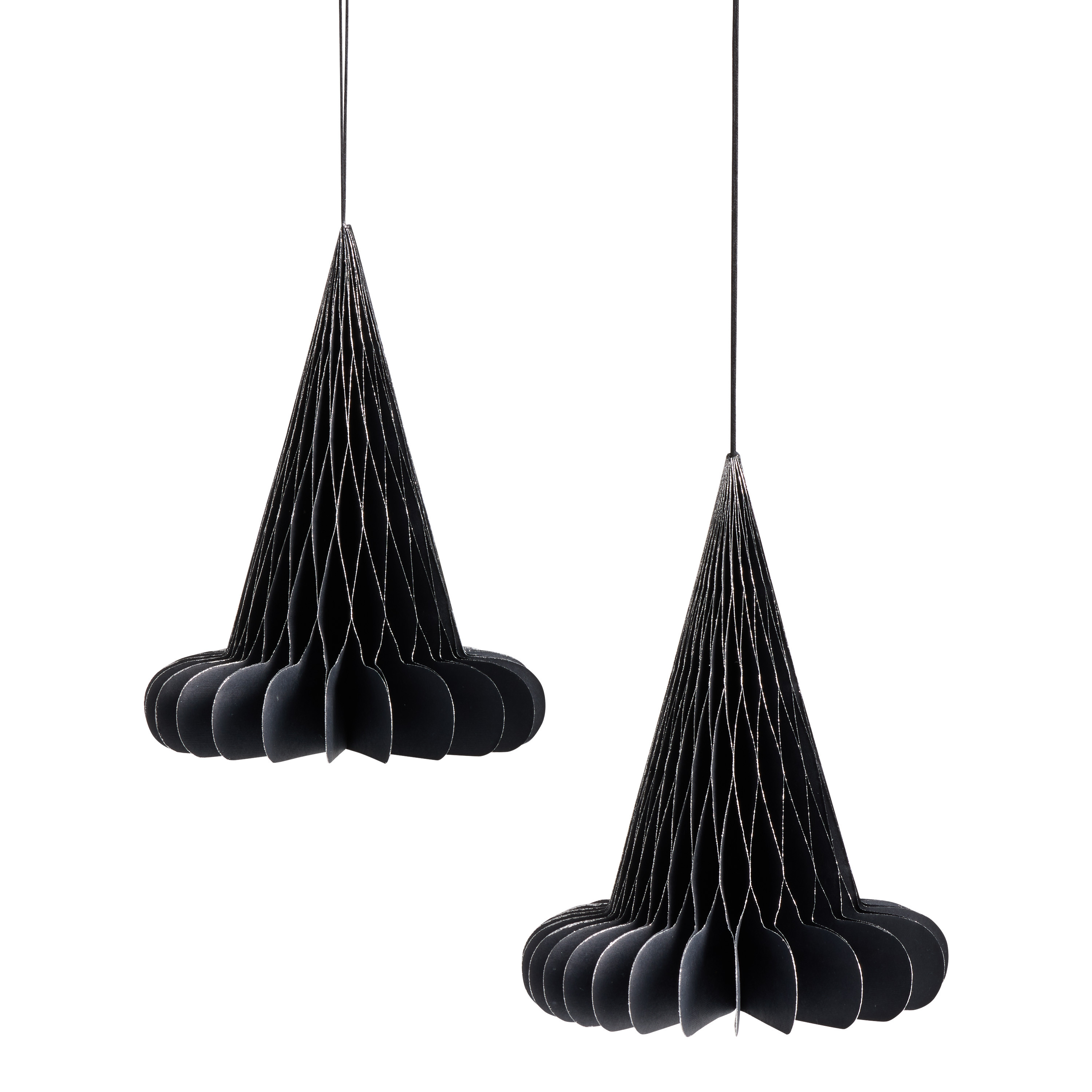 Black Paper Honeycomb Witch Hat Hanging Decor 2 Piece | World Market