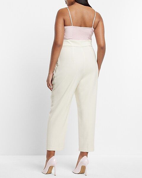 Statement Bow Color Block Straight Leg Jumpsuit | Express