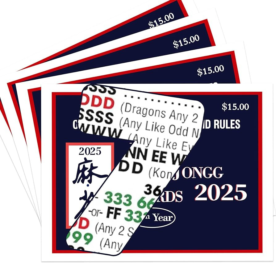 VintiqArti Mah Jong Cards 2025 Official Revision - Large Print, 4-Pack | Amazon (US)