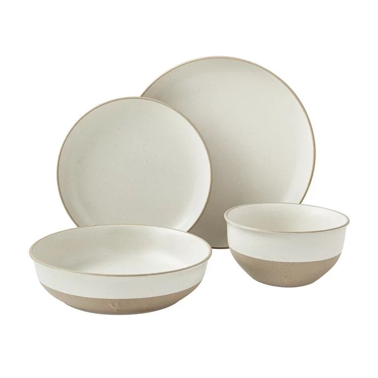 Better Homes & Gardens Blanc de Blanc 16-Piece Dinnerware Set by Dave and Jenny Marrs | Walmart (US)