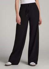 Pull-On Tie Waist Wide Leg Pants for Tall Women in Portobello | American Tall