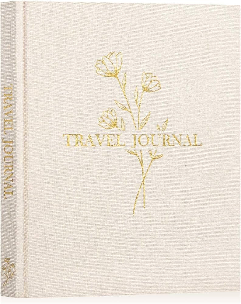 Lanpn Travel Photo Journal Notebook for Women Men, Linen Travel Log Diary Scrapbook Memory Book w... | Amazon (US)