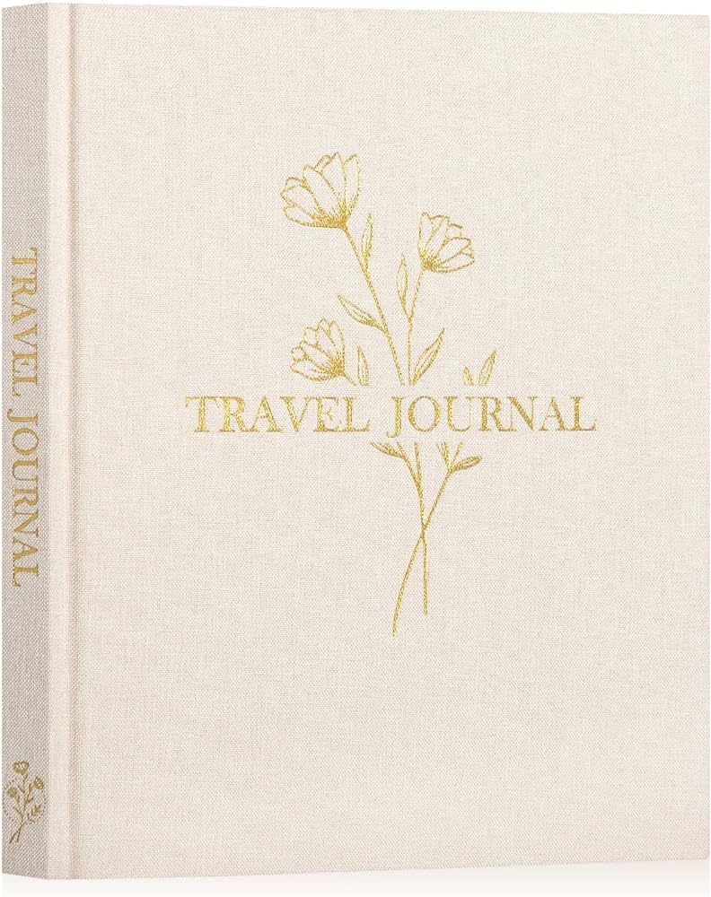 Lanpn Travel Photo Journal Notebook for Women Men, Linen Travel Log Diary Scrapbook Memory Book w... | Amazon (US)