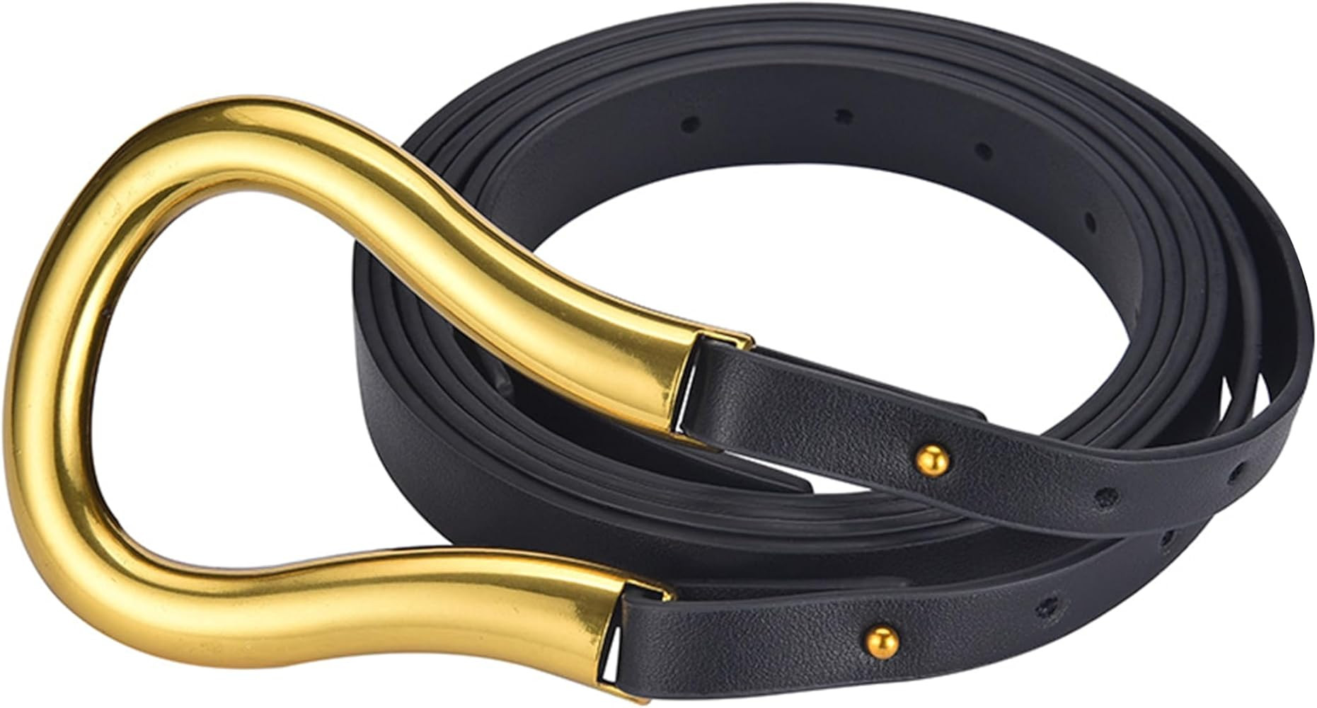 Women's U-shaped Horseshoe Buckle Belts Fashion Ladies Solid Color PU Leather Belt for Pants Jean... | Amazon (US)