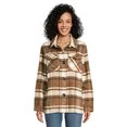 Jason Maxwell Women's and Women's Plus Size Plaid Button Down Shacket, Sizes S-3X | Walmart (US)