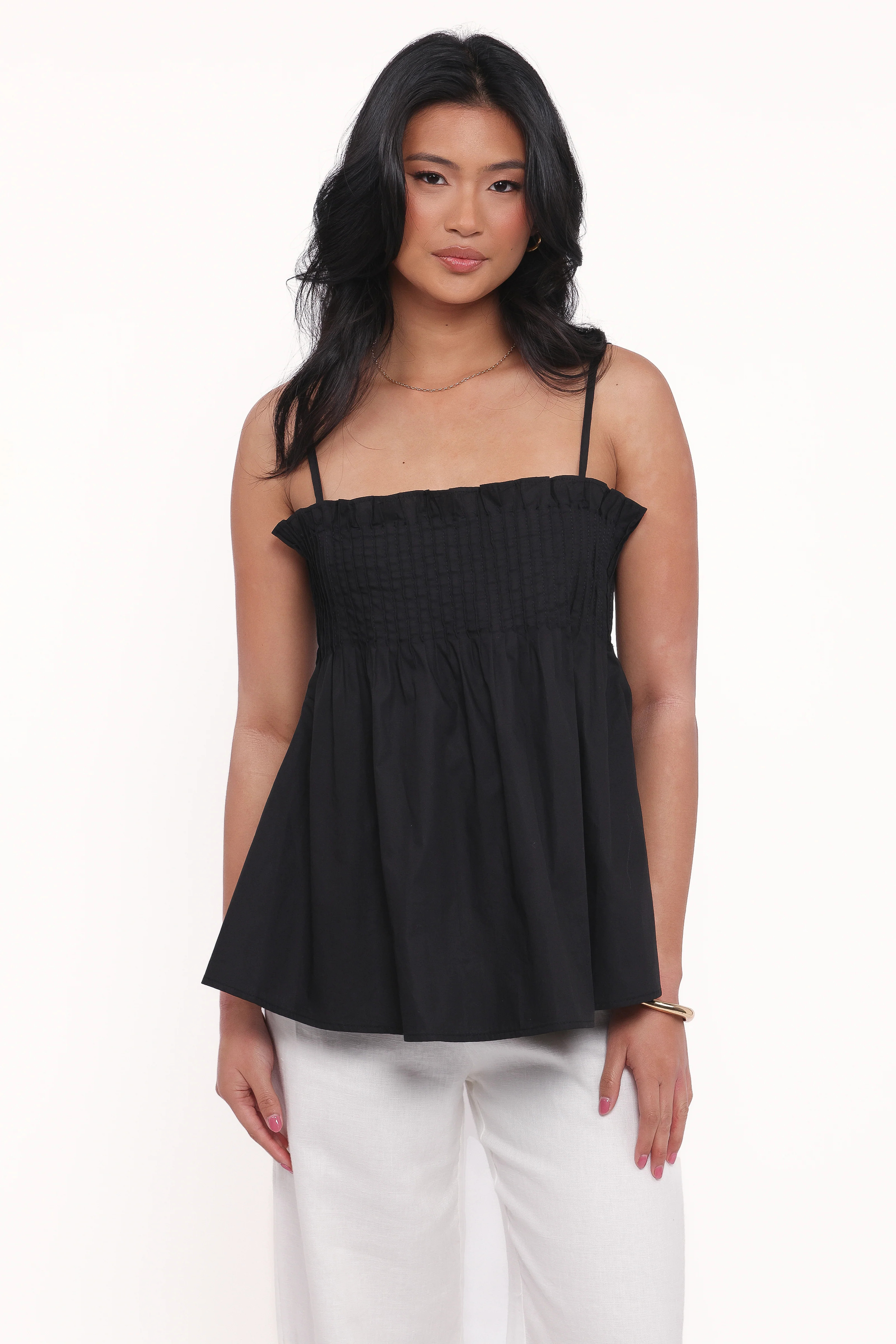 Carson Pleated Top - Black | Petal & Pup (AU)
