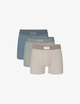 Branded-waistband 3in pack of three stretch-cotton boxer briefs | Selfridges