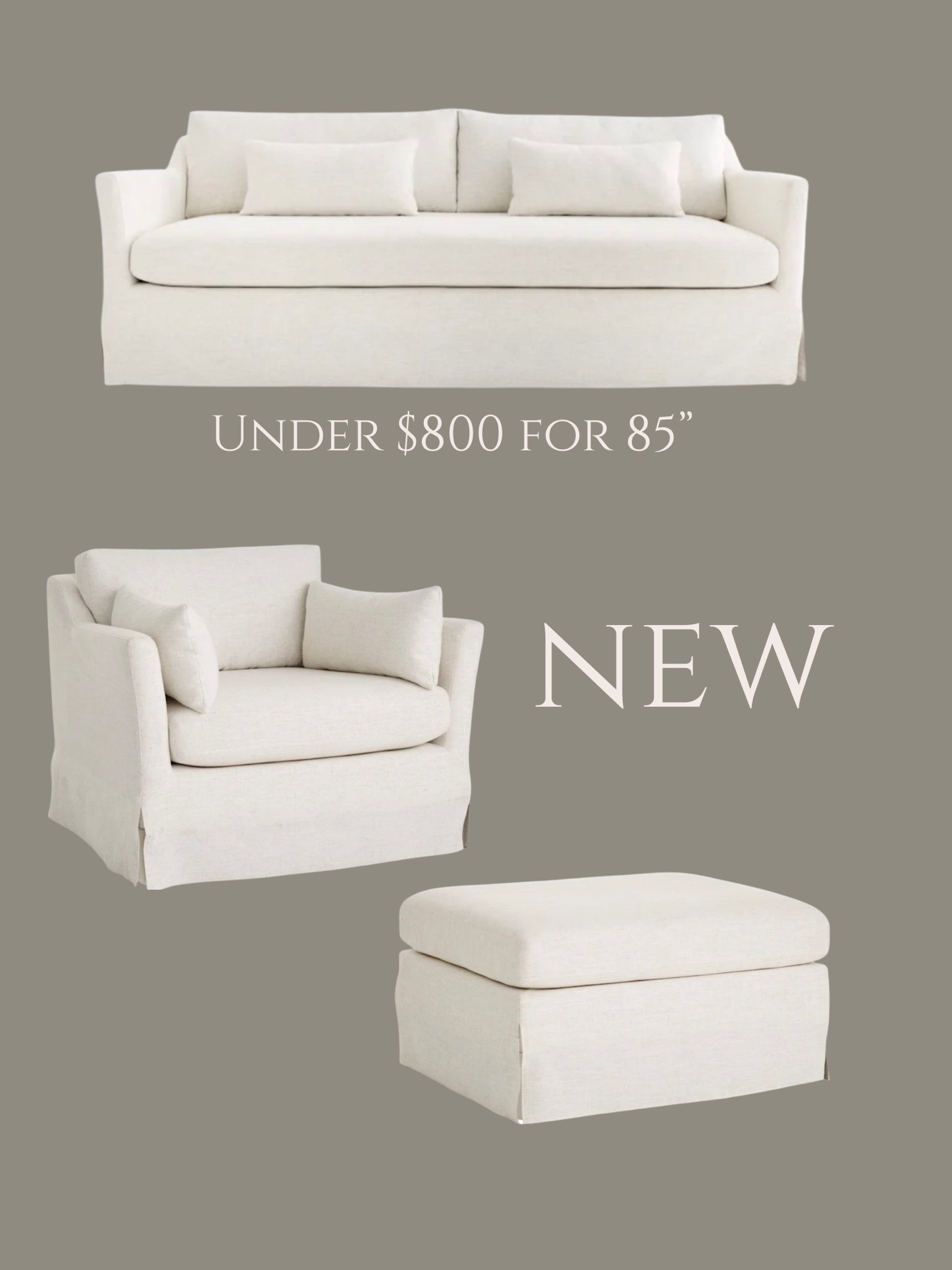Love this single bench seat sofa!  It’s a great price for the size.