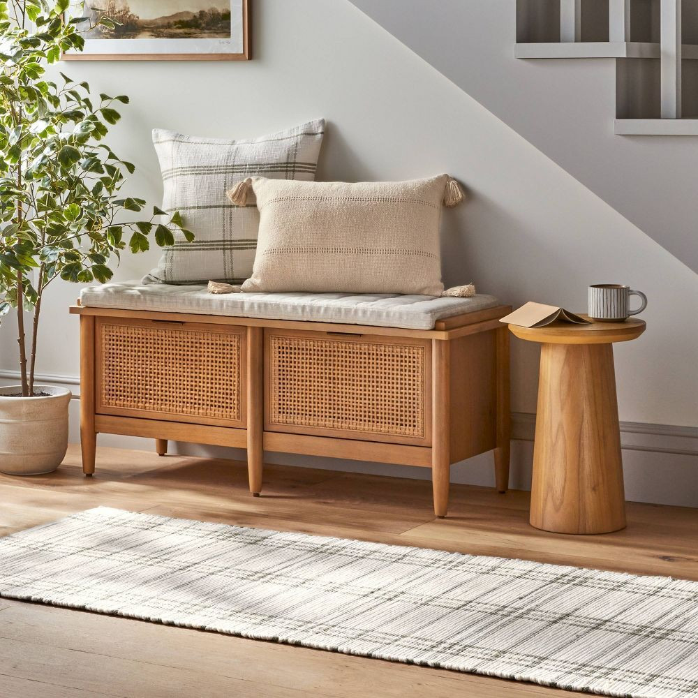 Wooden Round Pedestal Accent Drink Table - Natural - Hearth & Hand  | eBay | eBay US