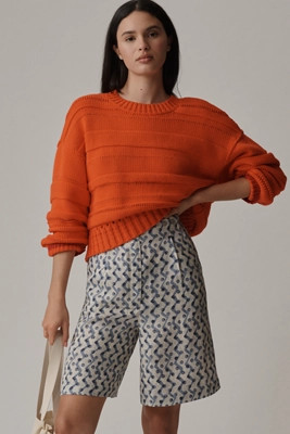 Plenty by Tracy Reese Linen Blend Printed Walking Shorts | Anthropologie (US)