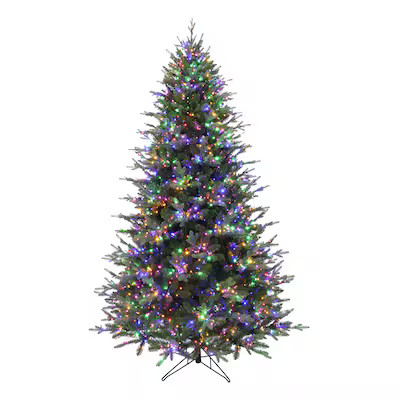 Holiday Living 7.5-ft New Kensington Pine Pre-lit Artificial Christmas Tree with Color Changing L... | Lowe's