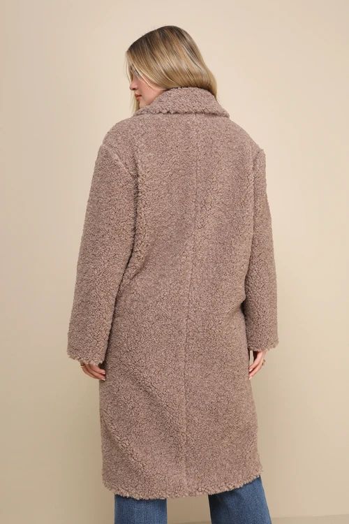 Amazing Comfort Taupe Shearling Long Coat | Lulus (US)