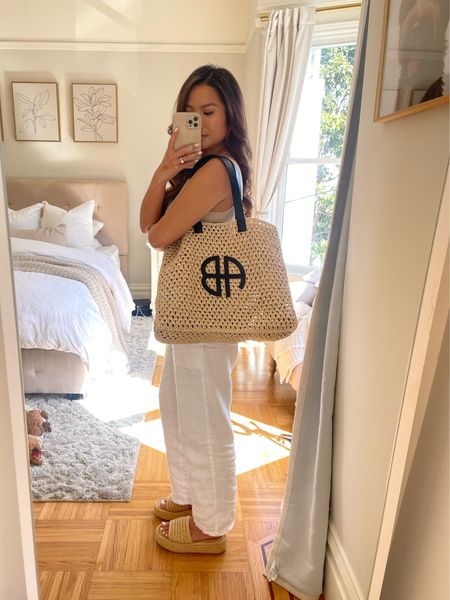 Love this straw tote - super spacious and classic design 

#LTKtravel