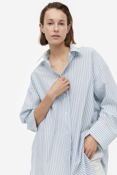 Oversized silk-blend shirt | H&M (UK, MY, IN, SG, PH, TW, HK)