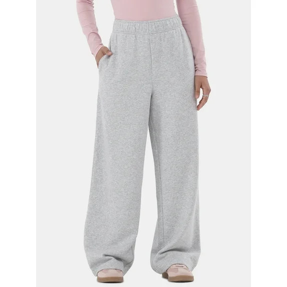 No Boundaries Soft Fleece Wide Leg Pants, 30” Inseam, 1 or 2-Pack, Women’s | Walmart (US)
