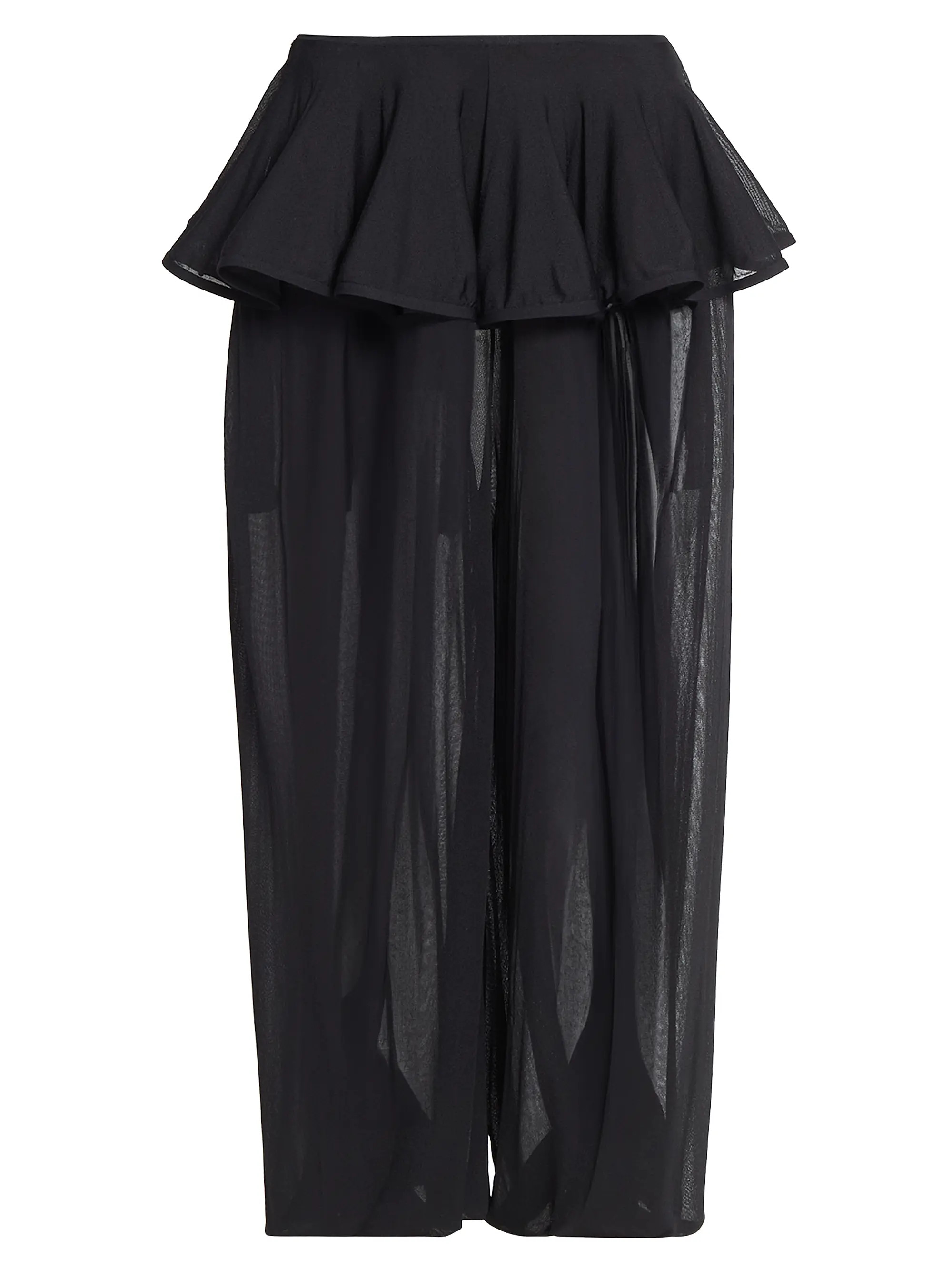 Alaïa Sheer Crinoline Peplum-Waist Parachute Pants | Saks Fifth Avenue | Saks Fifth Avenue