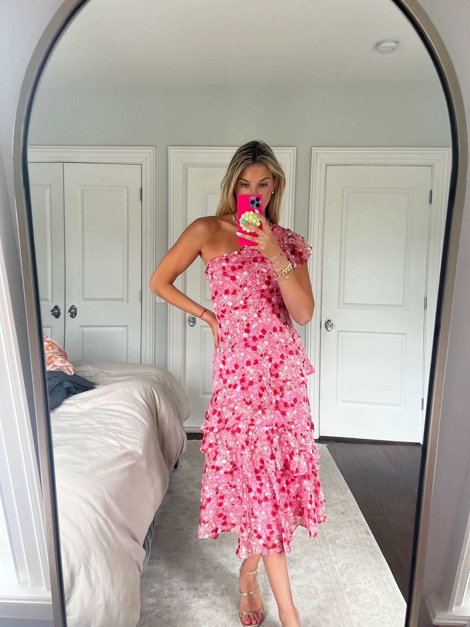 This pink floral ruffle dress is perfect for a summer wedding! 

#LTKSeasonal #LTKwedding #LTKstyletip
