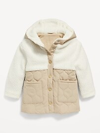 Unisex Hooded Mixed-Material Jacket for Toddler | Old Navy (US)