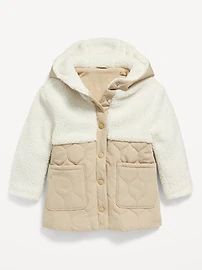 Unisex Hooded Mixed-Material Jacket for Toddler | Old Navy (US)