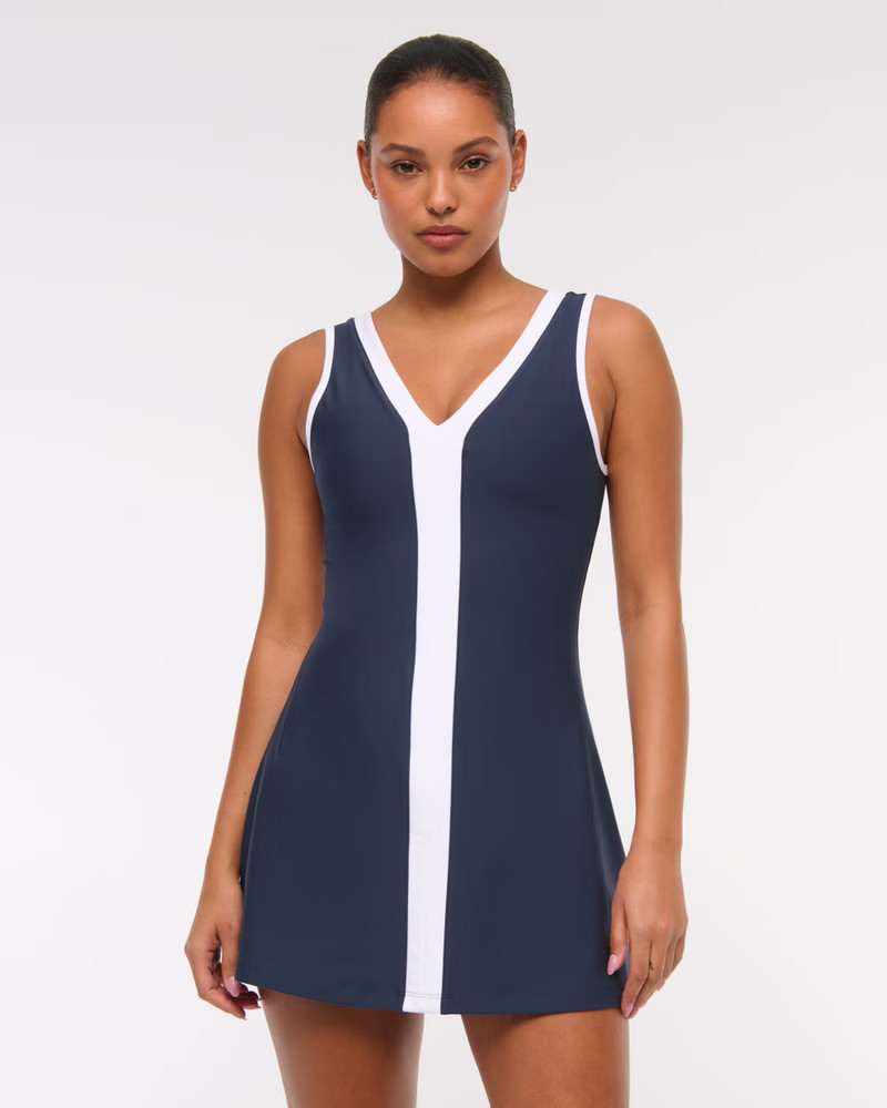 YPB sculptLUX V-Neck Mini Dress | Abercrombie & Fitch (US)