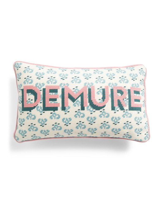 9x15 Demure Needlepoint Pillow | Throw Pillows | Marshalls | Marshalls